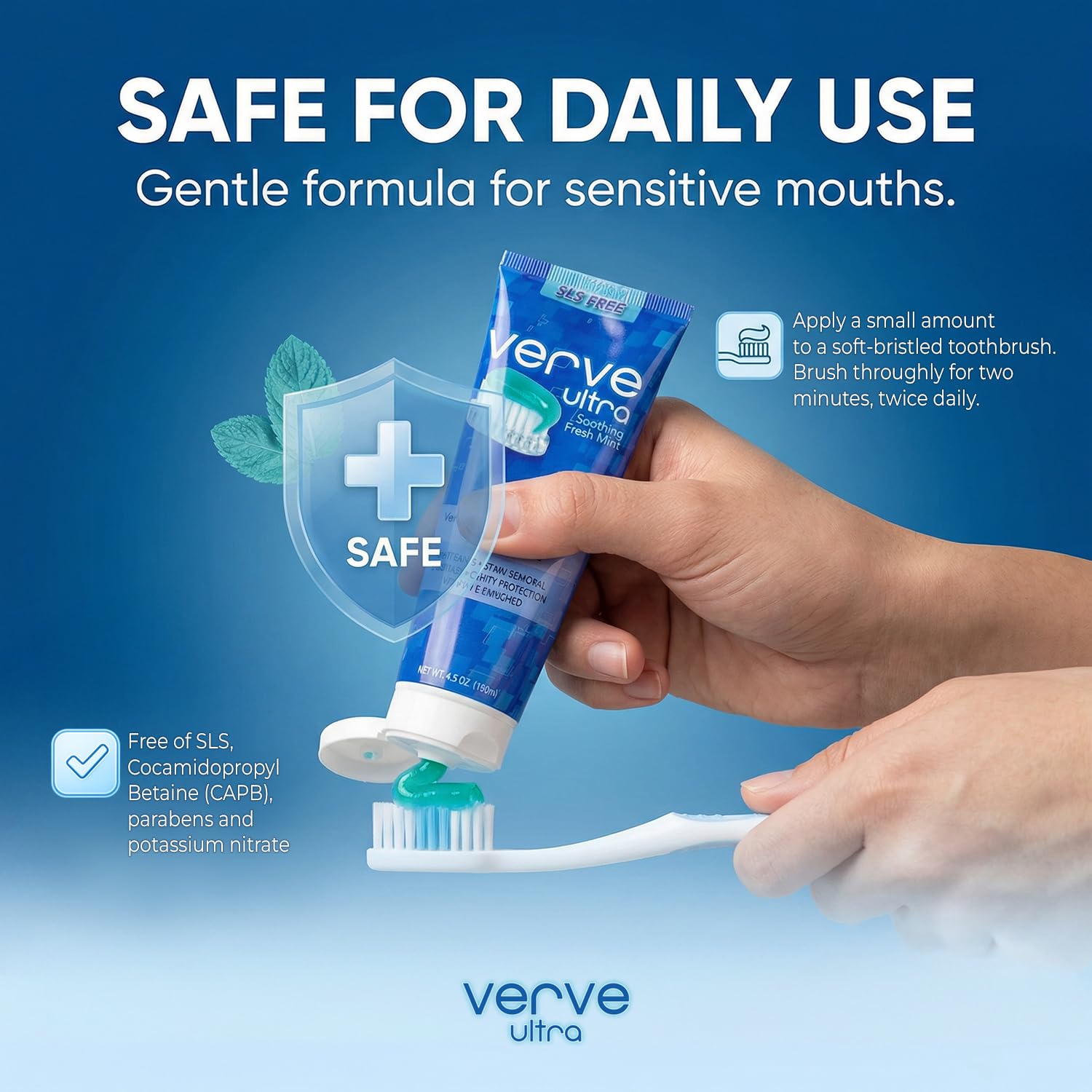 Amazon.com : Verve Ultra SLS-Free Toothpaste with Fluoride Fresh